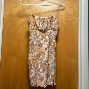 Mini dress from forever 21 size small cream and orange